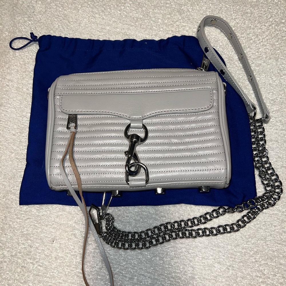 Rebecca Minkoff Gray Quilted Crossbody Bag